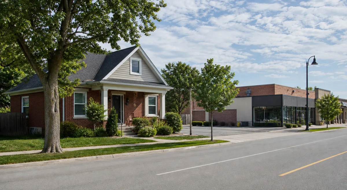 Residential and small commercial street context